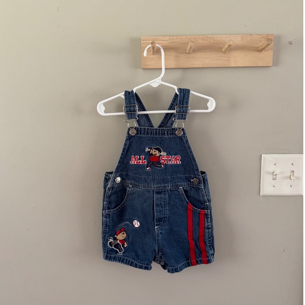 18m. vntg baseball overalls